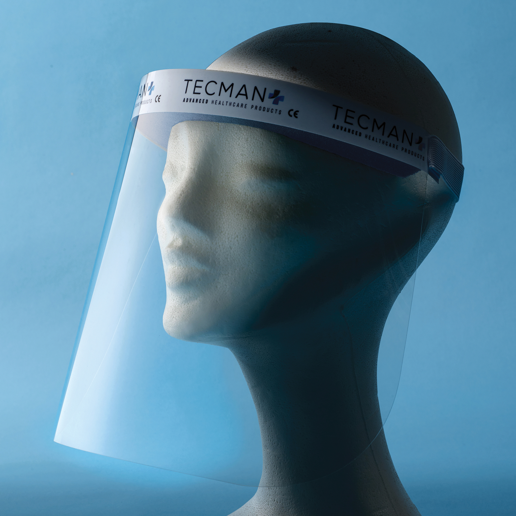 PPE Disposable face shield with soft elasticated strap Tecman