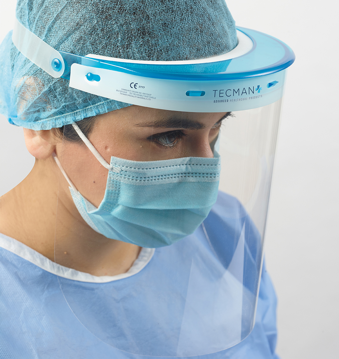 Optec 100 Series Reusable Face Shield System | Tecman