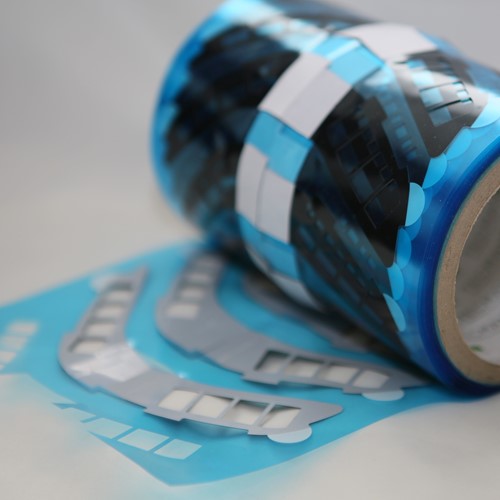 Efficiency Improving Die-Cut Parts from Tecman on a Roll